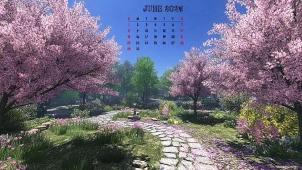 Free Download June 2025 Calendar Wallpaper for  Mac.