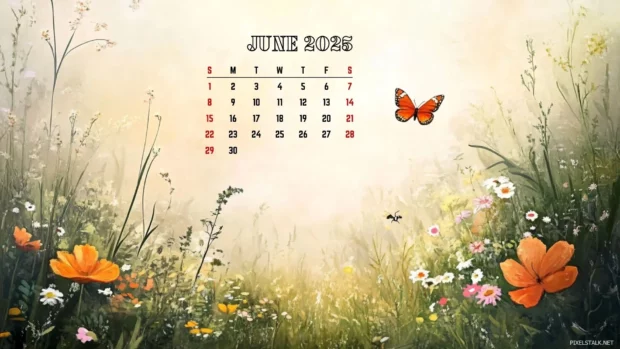 Free Download June 2025 Calendar Wallpapers HD for Laptop.