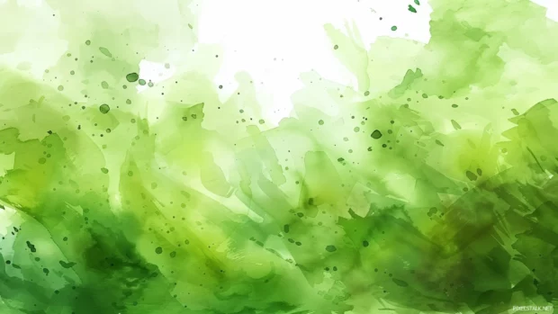 Fresh green watercolor background with lively hues.