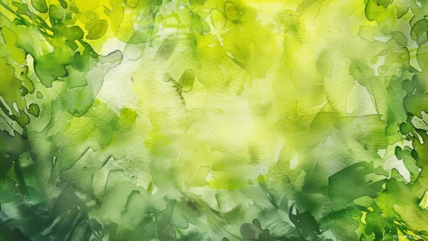 Fresh green watercolor background with lively, vibrant hues.