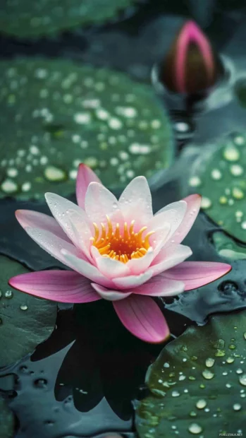 Fresh lily lock screen wallpaper for iPhone showcasing purity and elegance.