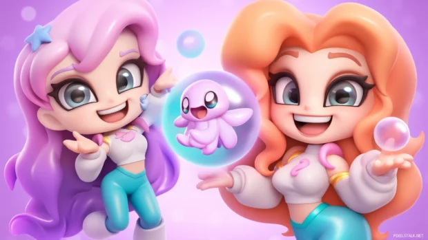 Friendly sea creatures, octopus, dolphins, colorful coral reefs, and bubbles in underwater scene.