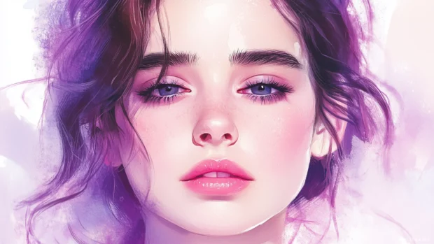 Gentle pastel watercolor background with soft, muted colors.