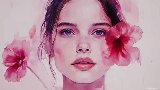 Gentle pastel watercolor background with soft, muted colors.