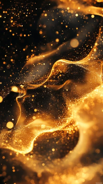 Golden glows flow across your lock screen, inspired by vintage aesthetic lock screen wallpapers with a retro flair.