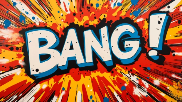 Graffiti comic style explosion.