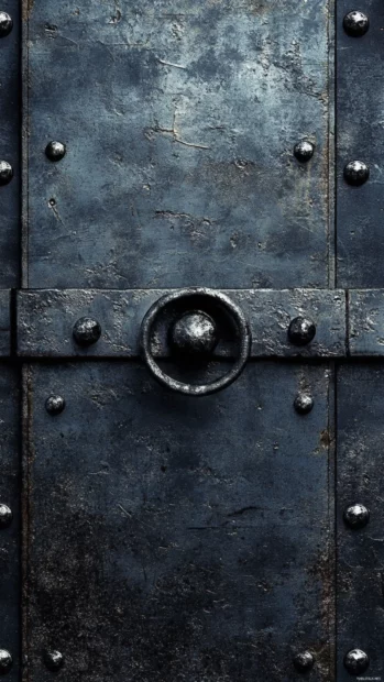 Gritty Cool Lock screen Wallpapers featuring worn metal textures and grunge style.