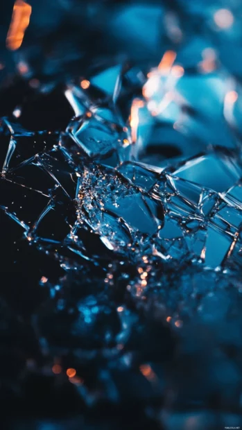 High definition shattered glass iPhone wallpapers for lock screens.