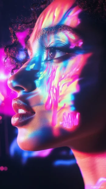 High energy Moving iPhone Wallpapers with neon graffiti animations pulsing to beats.