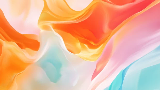 High resolution Windows 11 lock screen background featuring fluid shapes.