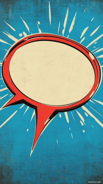 Humorous Funny Lock screen Wallpapers featuring comic book speech bubbles.