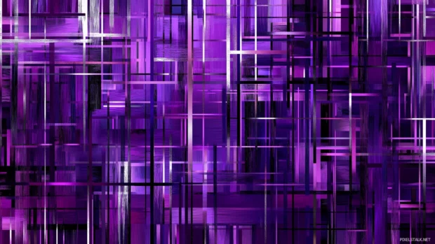 Intersecting purple neon rectangles, creating clean geometric design.