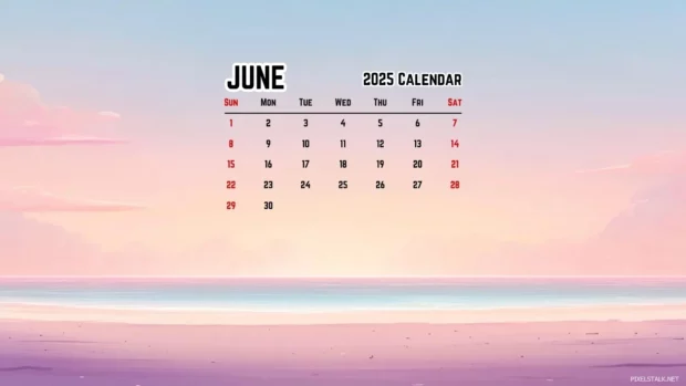 June 2025 Calendar Backgrounds 1080p.