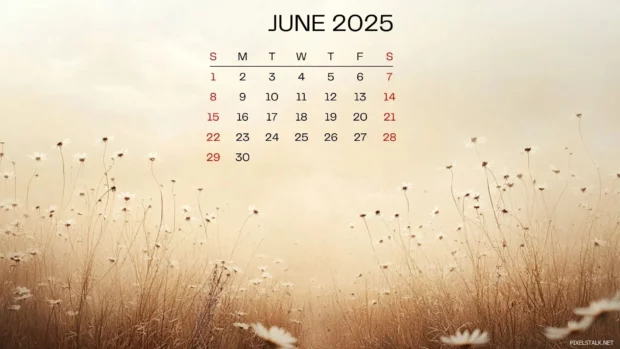 June 2025 Calendar Backgrounds Free Download.