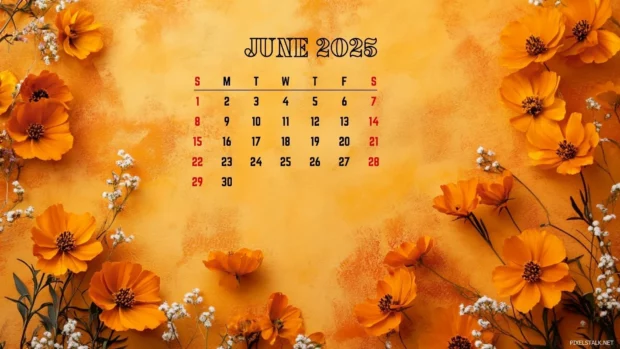 June 2025 Calendar Backgrounds HD for Desktop.
