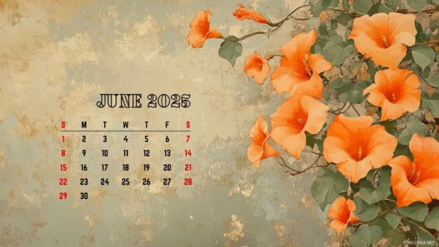 June 2025 Calendar Backgrounds HD for PC.