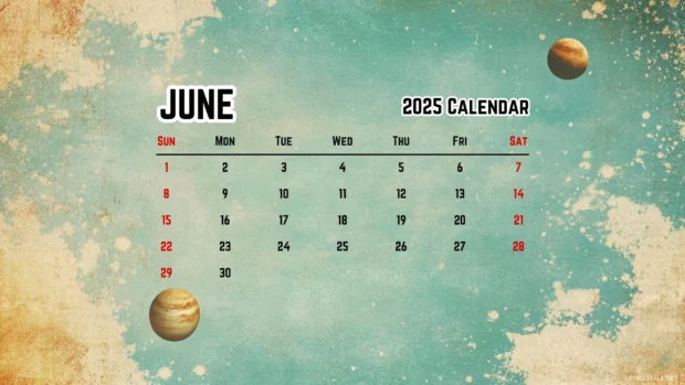 June 2025 Calendar Backgrounds for PC.
