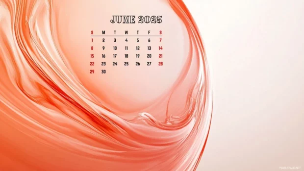 June 2025 Calendar Desktop HD.