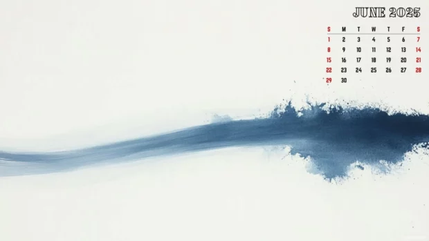 June 2025 Calendar Desktop Wallpaper 1080p.