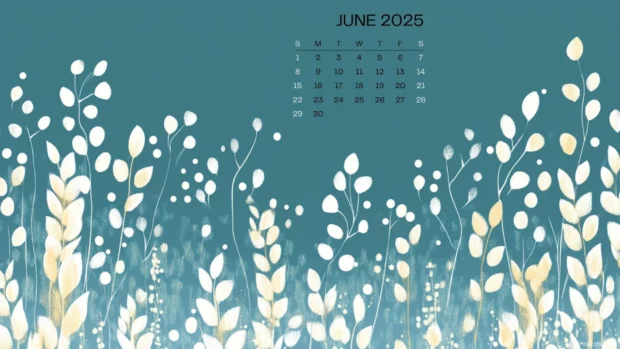 June 2025 Calendar Desktop Wallpaper High Resolution.