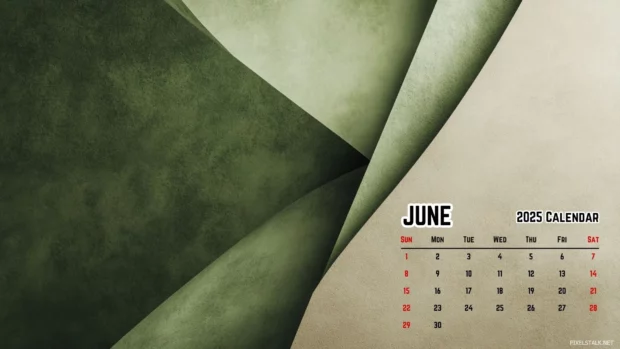 June 2025 Calendar HD Backgrounds Computer.