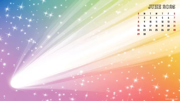 June 2025 Calendar HD Wallpaper Computer.