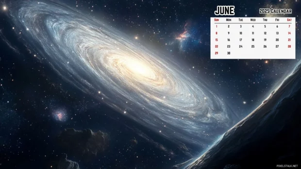 June 2025 Calendar HD Wallpaper for Mac.