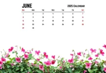 June 2025 Calendar Wallpaper 1080p.