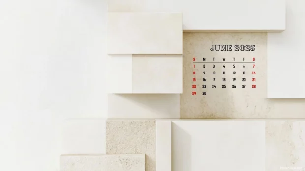 June 2025 Calendar Wallpaper HD 1920x1080.