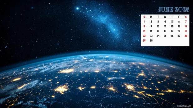 June 2025 Calendar Wallpapers HD for PC.
