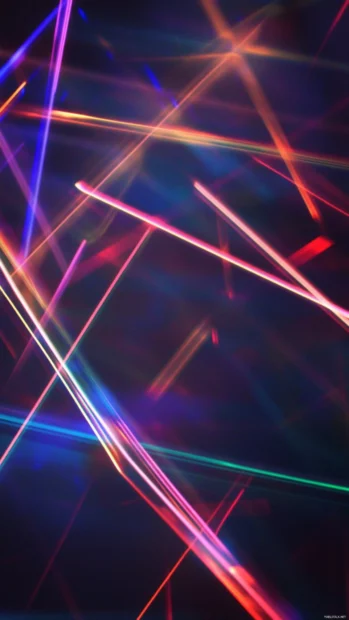 Laser lines flickering and crossing in sharp patterns.
