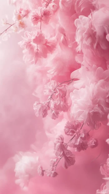 Light pink aesthetic wallpapers with soft gradients and fluffy clouds.