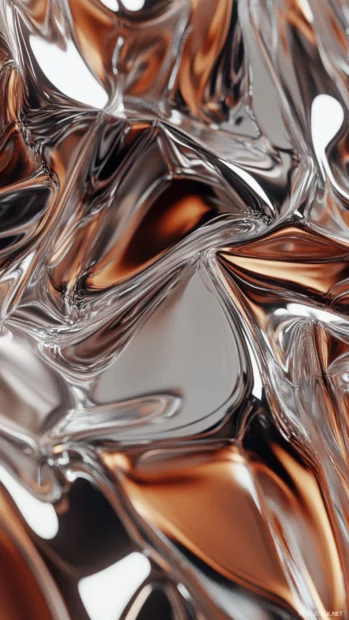 Liquid chrome patterns rippling in slow motion.