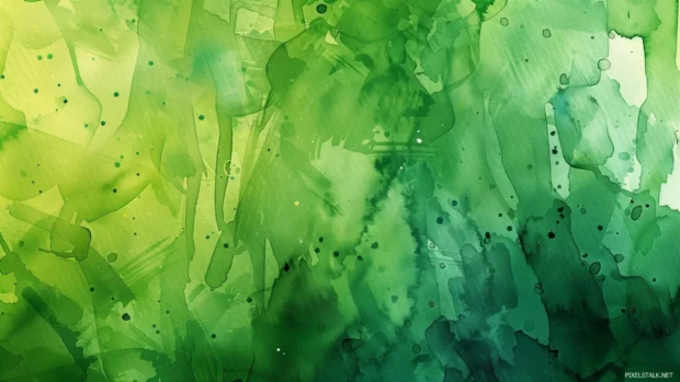Lively green watercolor background with fresh, natural tones .