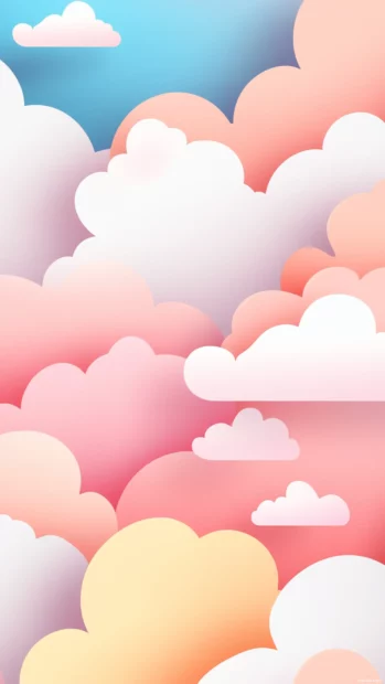Lock screen Wallpapers featuring dreamy pastel clouds blending softly.