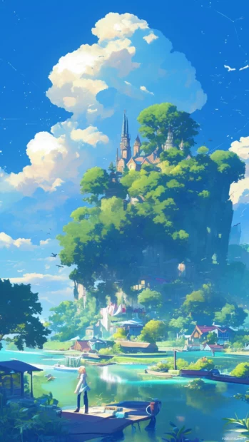 Magical adventures captured in cartoon wallpapers full of wonder and color.