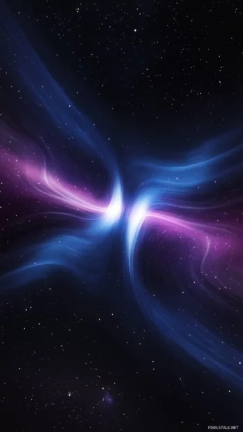 Magnetic energy waves rippling across space.