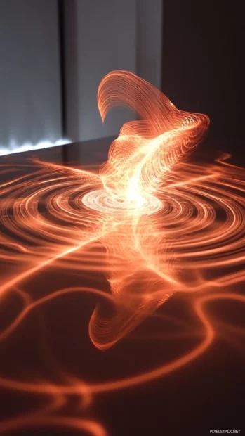 Magnetic fields visualized as swirling energy waves.