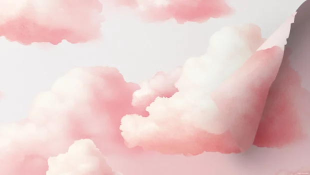 Minimal watercolor clouds wallpaper showcasing simple fluffy clouds on pale backgrounds.