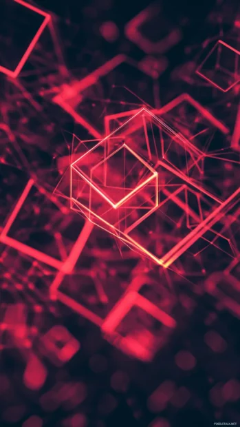 Minimalist aesthetic lock screen wallpapers bring delicate geometric patterns softly glowing in the middle of your screen.