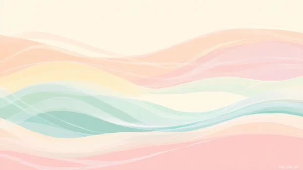 Minimalist pretty wallpaper for PC, Minimalist abstract waves in pretty soft colors.