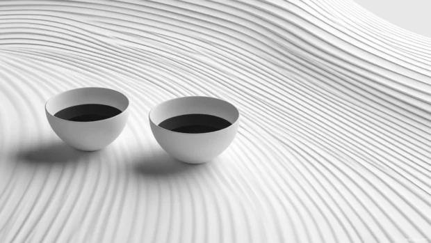Minimalist rendering of Abstract line pattern, clean layout, 4K desktop background.