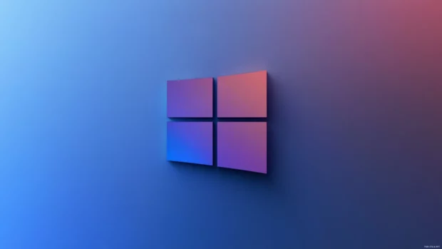 Minimalist style Windows 11 lock screen wallpaper with soft gradients.