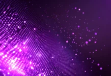 Neon purple grid background with empty space for text, retro wave 80s style vector illustration, retro style.
