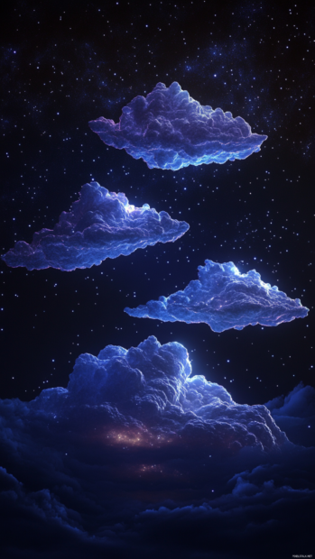Opalescent gas clouds floating in a void of stars.