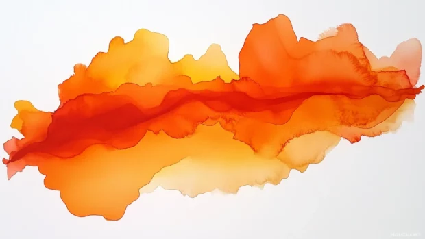 Orange watercolor background with warm, vivid hues.