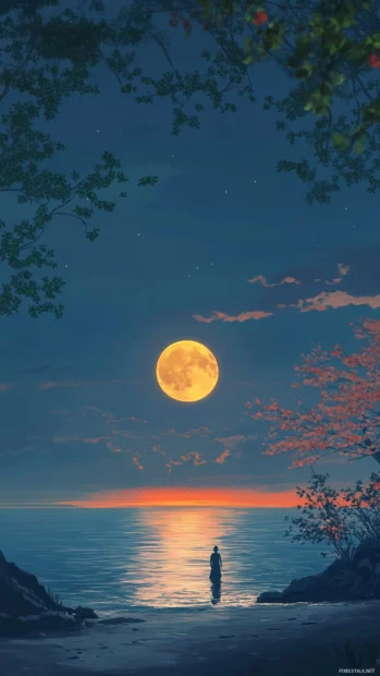 Peaceful Pretty Ocean under glowing evening sky inspired by Peaceful ocean scene wallpaper.