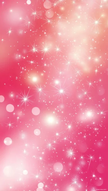 Pink Girly cloudscape blending with twinkling stars and pastel gradients.