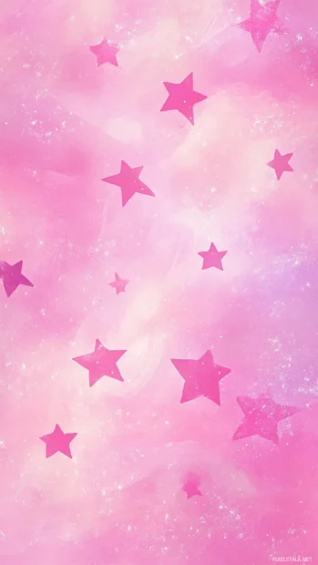 Pink stars painting the evening sky.