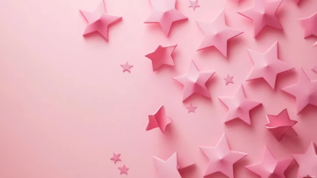 Pink stars twinkling in a minimalist flat universe, creating the perfect mood for Pink galaxy stars background.